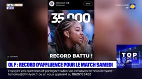 Olympique lyonnais féminin: record d'affluence pour le match samedi