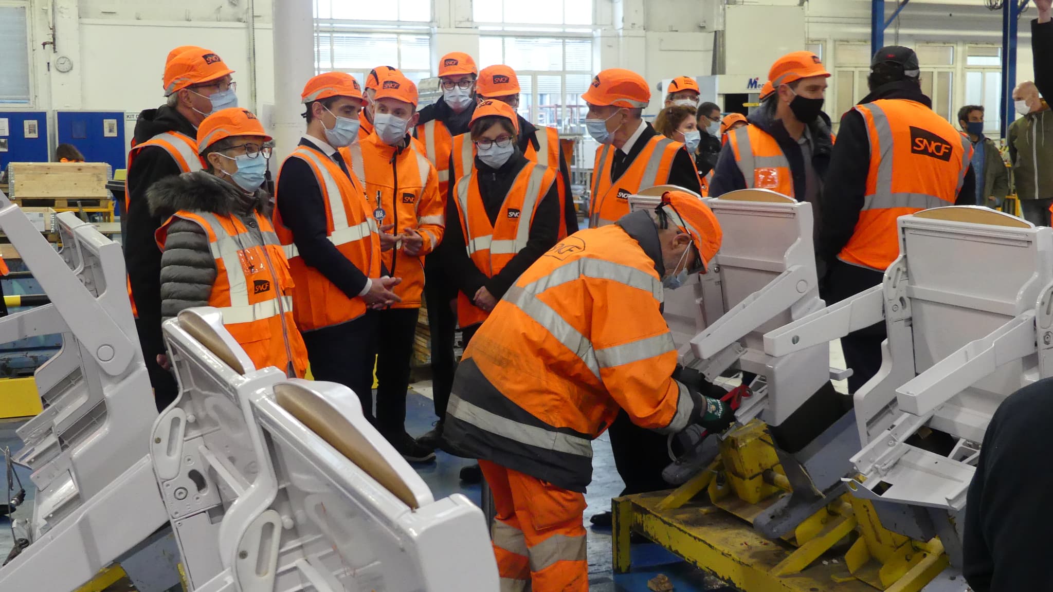 Jean-Baptiste Djebbari au Technicentre de Périgueux Jean-Baptiste Djebbari au Technicentre de Périgueux
