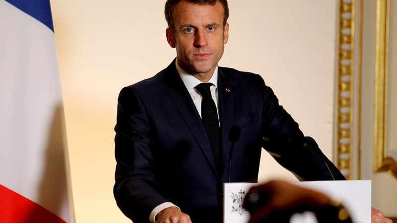 Emmanuel Macron à un meeting à la préfecture d'Epernay, le 14 novembre 2019
