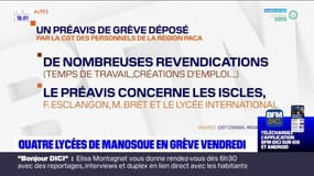 Alpes-de-Haute-Provence: quatre lycées de Manosque en grève ce vendredi