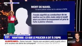 Mort de Nahel: ce que le policier a dit à l'IGPN