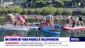 C beau chez nous: un cours de yoga paddle à Villefranche-sur-Mer