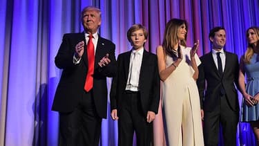 Donald Trump et sa famille à New York, le 9 novembre 2016