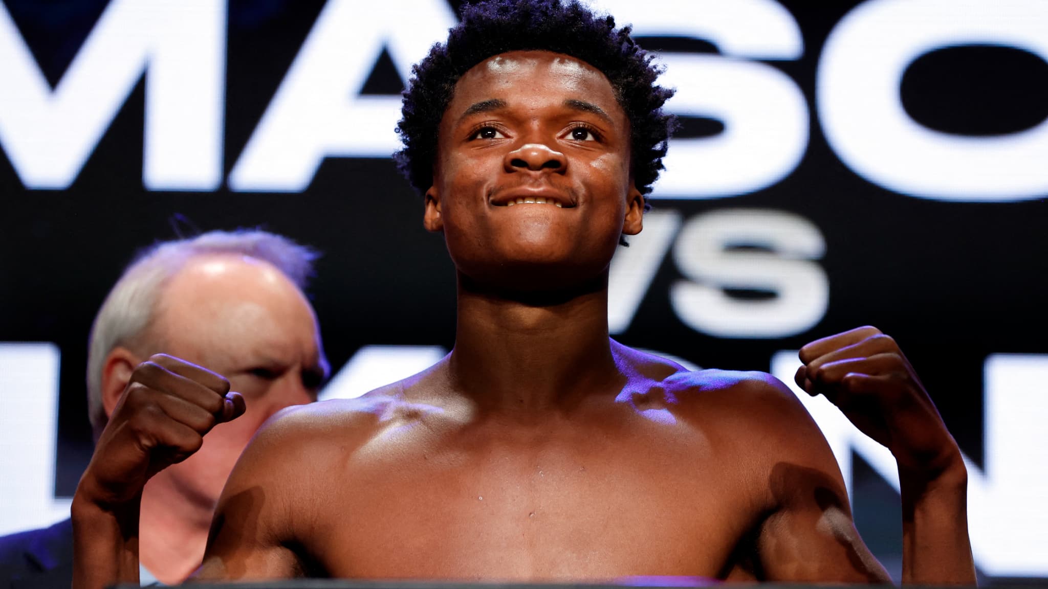 Abdullah Mason avant son combat contre Desmond Lyons en mai 2023