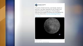La Terre et la face cachée de la Lune sur un cliché réalisé par des passionnés d'astronomie. 