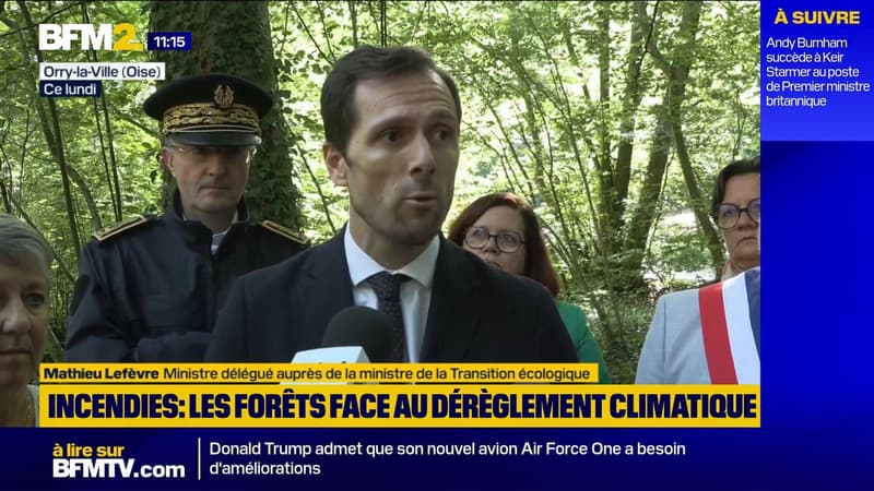 Incendies: "impensable il y a quelques années" au nord de la Loire, selon le ministre Mathieu Lefèvre