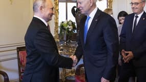 Joe Biden et Vladimir Poutine ce mercredi à Genève en Suisse.