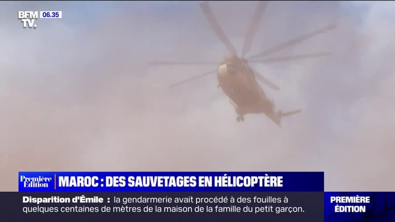 Après le séisme au Maroc, des hélicoptères utilisés pour le sauvetage et les évacuations de blessés