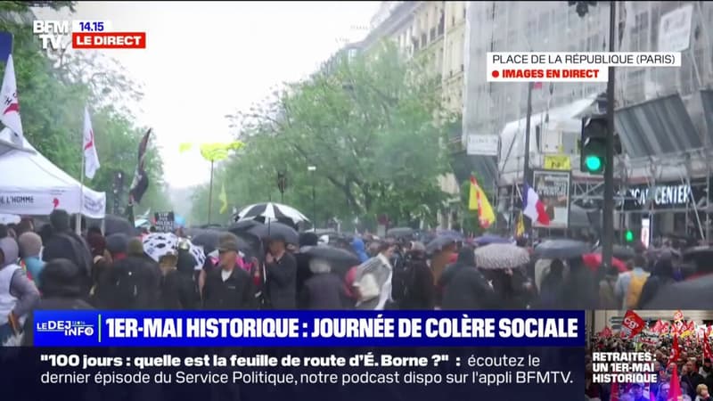 1er-Mai: le cortège parisien a commencé sa déambulation dans le calme