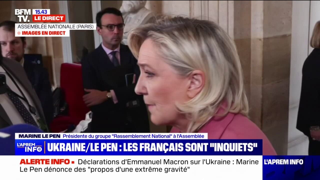 Marine Le Pen Après Son échange Avec Gabriel Attal à L'Assemblée: "Le ...