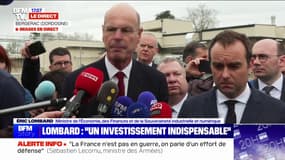Défense: "Un investissement socialement indispensable", estime Éric Lombard, ministre de l'Économie