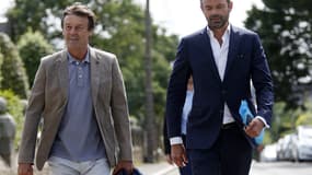 Nicolas Hulot et Edouard Philippe en août 2017 lors d'un déplacement dans l'ouest de la France.