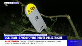 37.000 foyers privés d'électricité en Occitanie après les violents orages
