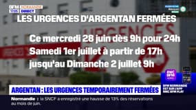 Orne: les urgences de l'hôpital d'Argentan fermées ce mercredi