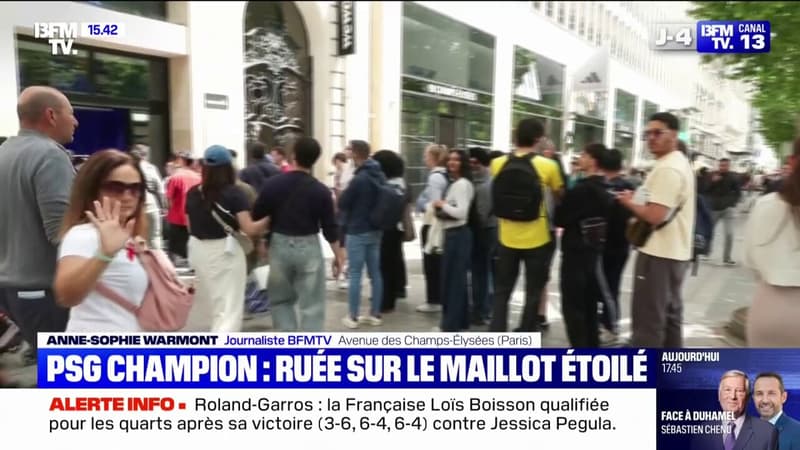 Victoire du PSG en Ligue des champions: longue file d'attente devant la...