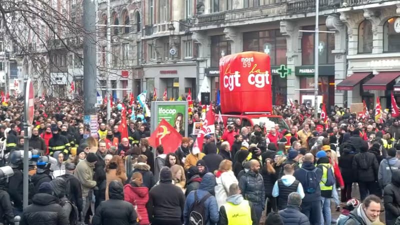 Environ 70.000 personnes ont manifesté mardi 31 janvier dans les rues de Lille, selon la CGT. (Photo d'illustration)