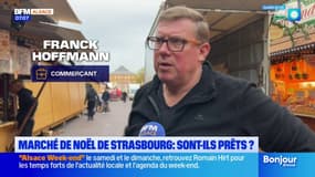 Strasbourg: les commerçants préparent dans le rush leur installation pour le marché de Noël