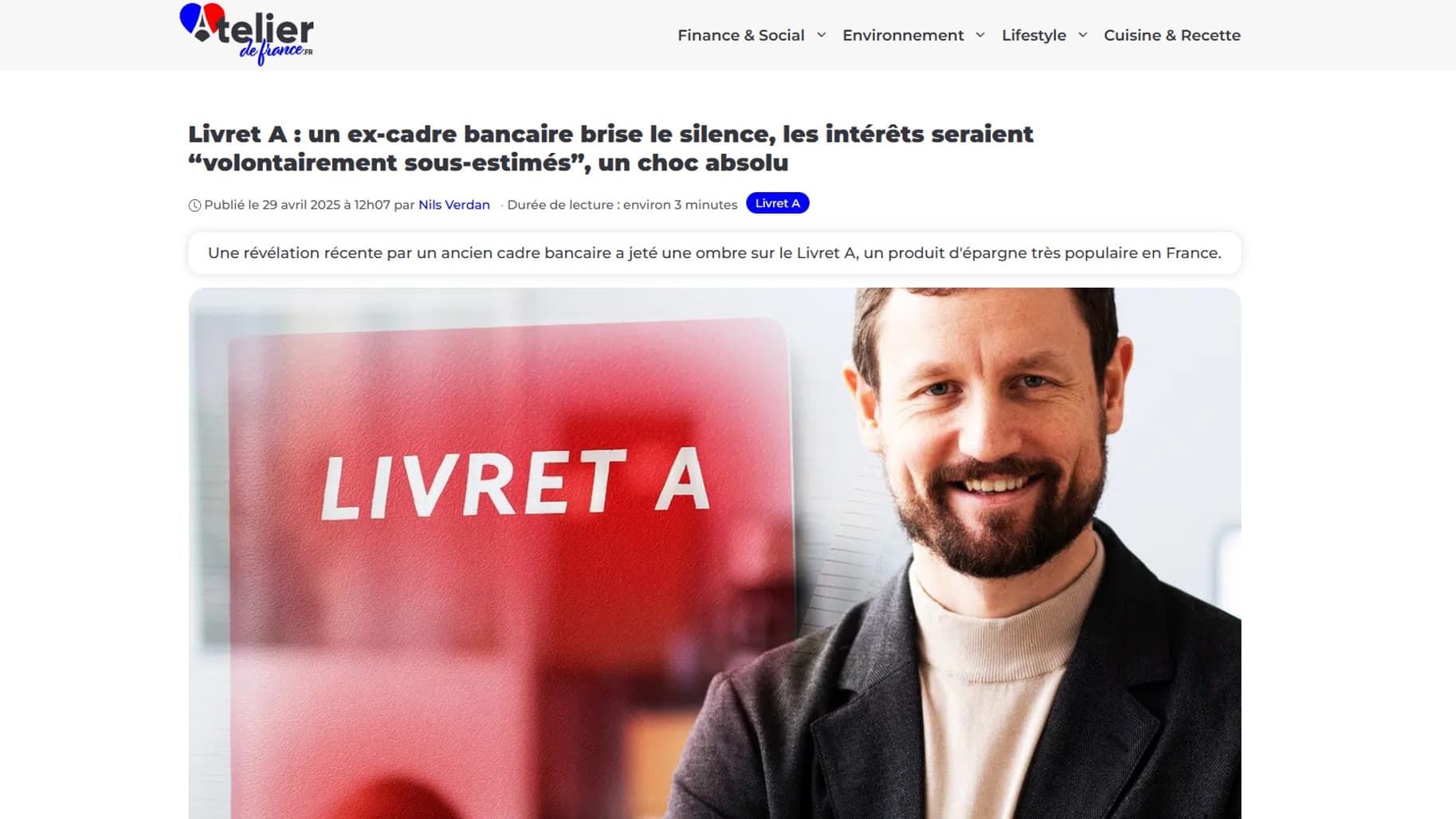 Un faux site d'information prétend faire des révélations sur les intérêts du livret A
