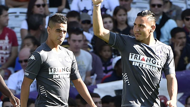 Wissam Ben Yedder (à gauche) avec Adrien Regattin