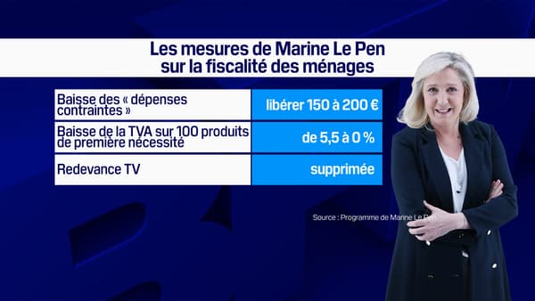 Les mesures de Marine Le Pen sur la fiscalité des ménages