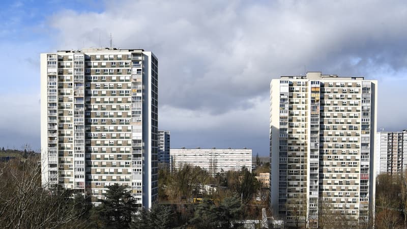 Les tours jumelles Plein Ciel de Mulhouse.