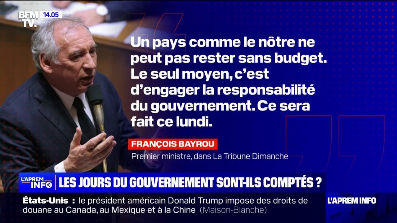 "Un pays comme le notre ne peut pas rester sans budget": François Bayrou  précise sa décision d'utiliser le 49.3