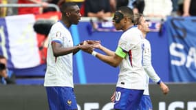 Randal Kolo Muani et Kylian Mbappé avec l'équipe de France, Euro 2024, 1er juillet 2024