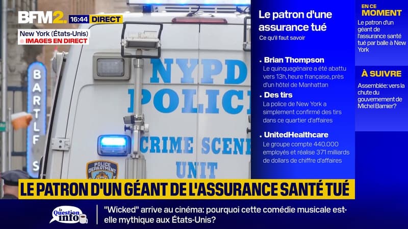 Le patron d'un géant de l'assurance santé tué par balle à New York