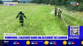 Caudebec-en-Caux: trois pompiers blessés dans un accident de camion