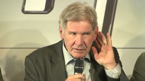 Harrison Ford lors de la conférence de presse Expandables 3 à Cannes, le 18 mai 2014.