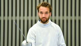 L'escrimeur français Romain Cannone à l'Insep, à Paris le 14 juin 2022