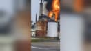 Un incendie a touché l'usine ExxonMobil à Port-Jérôme le lundi 11 mars 2024.