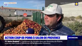 Bouches-du-Rhône: une action coup de poing des agriculteurs à Salon-de-Provence