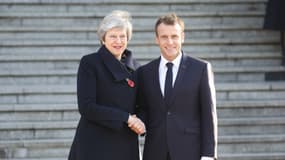 Image d'illustration - Theresa May et Emmanuel Macron 