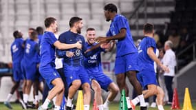 Jordan Veretout lors d'un entraînement avec l'équipe de France