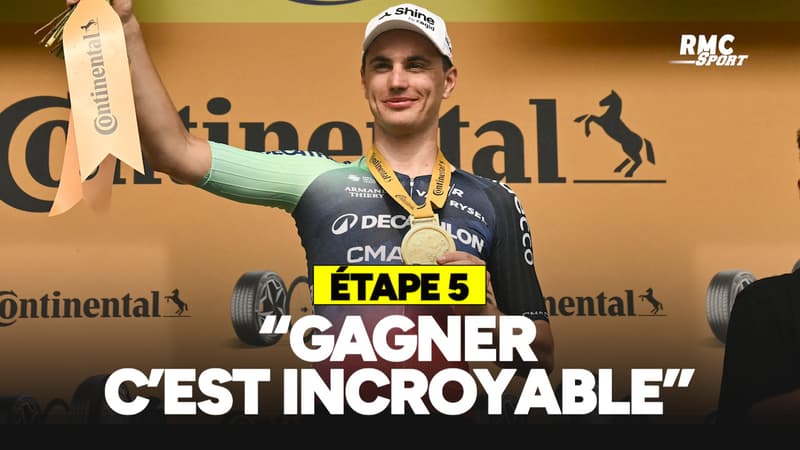 Tour de France E5 C etait ma premiere chance de sprint donc de gagner c est incroyable souris Kooij 2317337