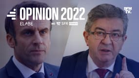 Emmanuel Macron et Jean-Luc Mélenchon - Montage photos AFP