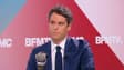 Gabriel Attal sur le plateau de BFMTV, le 15 juin 2026. 