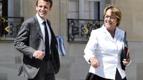 Emmanuel Macron et Marylise Lebranchu