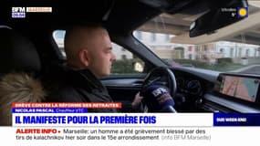Marseille: travailleur indépendant, il manifeste pour la première fois contre la réforme des retraites