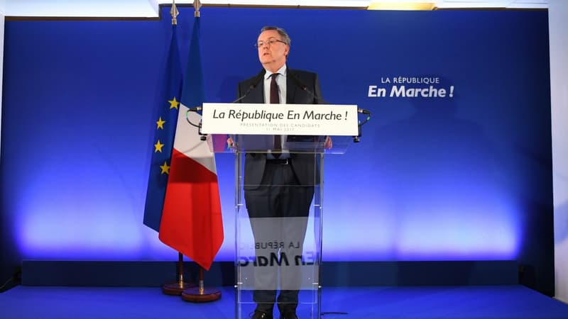 Richard Ferrand lors de l'annonce des 428 premières investitures de "La République en marche". 
