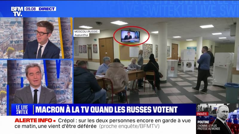 Présidentielle en Russie: l'interview d'Emmanuel Macron diffusée dans les bureaux de vote