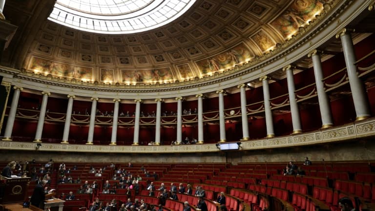 L'Assemblée nationale le 16 janvier 2025, à Paris