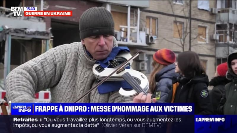 Ukraine: une messe en hommage aux victimes du bombardement de Dnipro a été célébrée ce dimanche