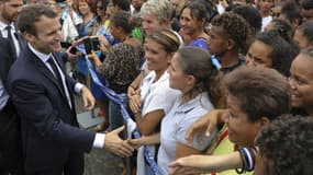 Emmanuel Macron à Koné en Nouvelle-Calédonie, le 4 mai 2018