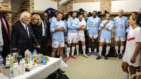 Le Variétés Club de France de Jacques Vendroux (à gauche), à Poissy le 14 octobre 2021