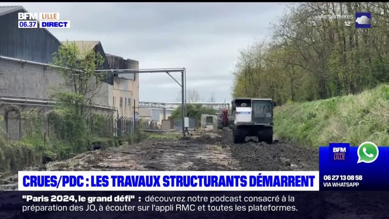 Pas-de-Calais: des travaux de prévention contre les inondations à Wardrecques 
