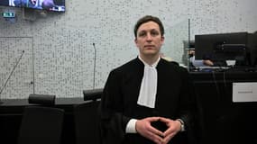 L'avocat de Joël Le Scouarnec, Maxime Tessier, le 24 février 2025 à la cour criminelle de Vannes