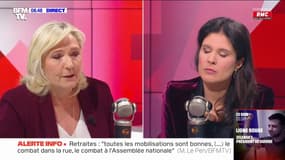 Retraites: la réforme "est horriblement brutale" affirme Marine Le Pen