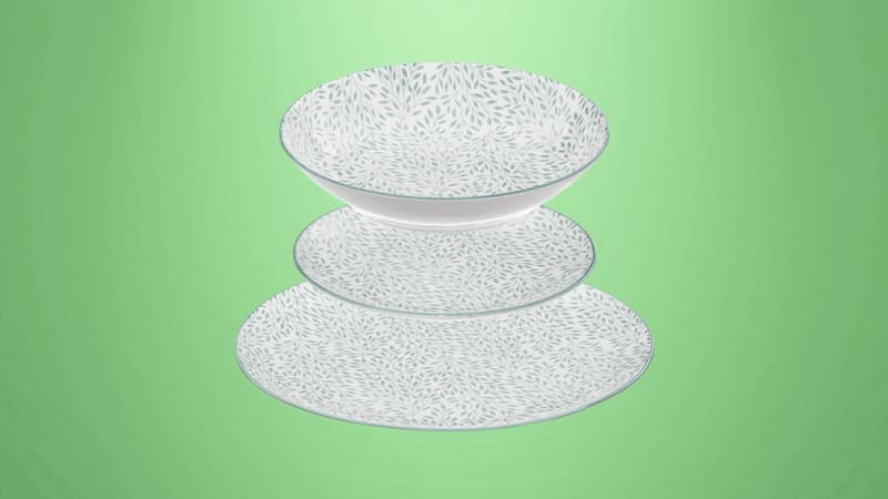 Ce lot de 18 assiettes est vendu à un prix idéal pour les petits budgets, c'est Auchan qui régale